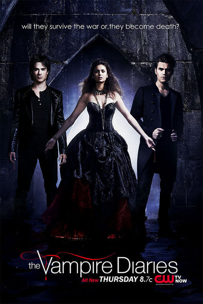 The Vampire Diaries Tv Movie Paul Wesley Ian Joseph Poster Wall Art Print Home Wall Decor - xonomax
