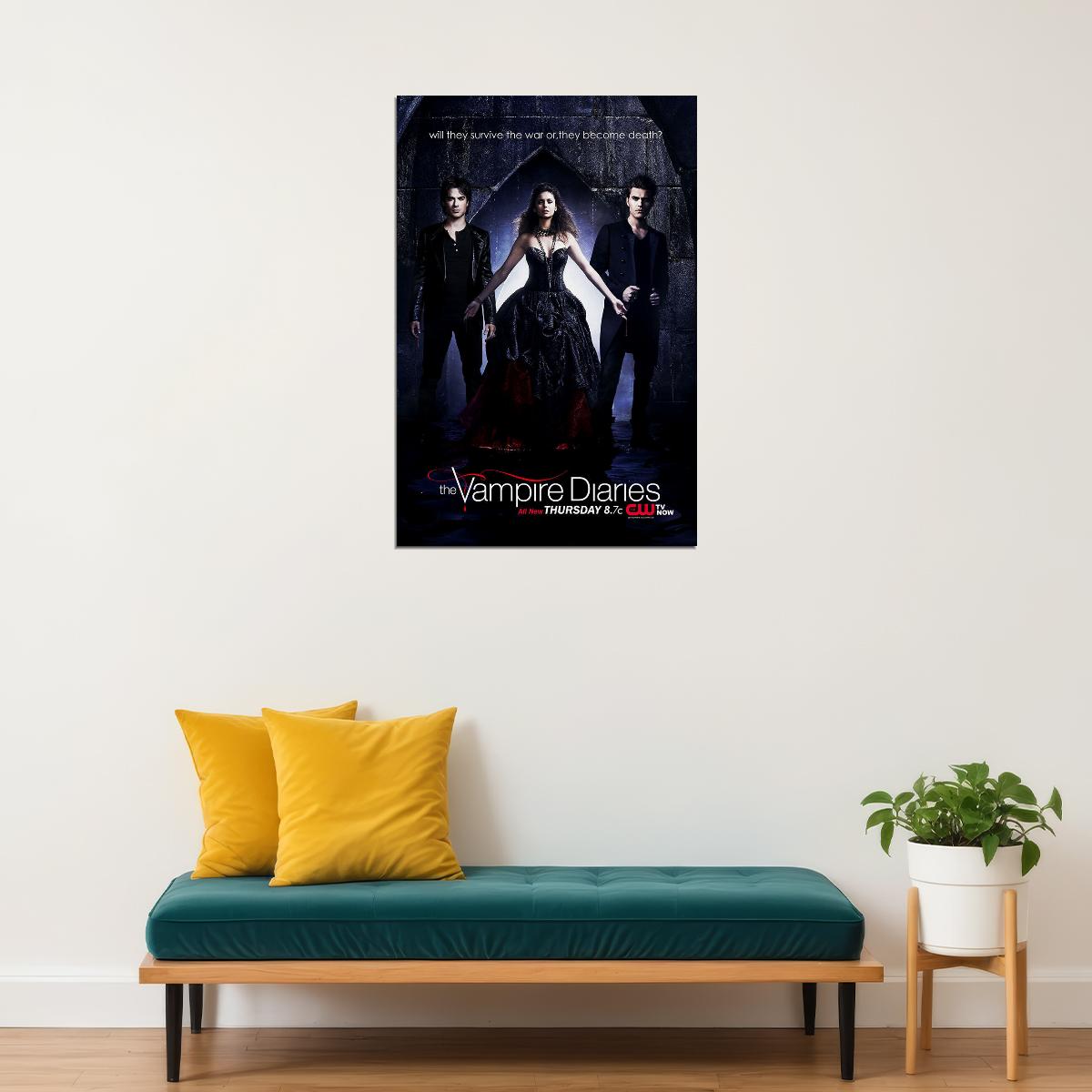 The Vampire Diaries Tv Movie Paul Wesley Ian Joseph Poster Wall Art Print Home Wall Decor - xonomax