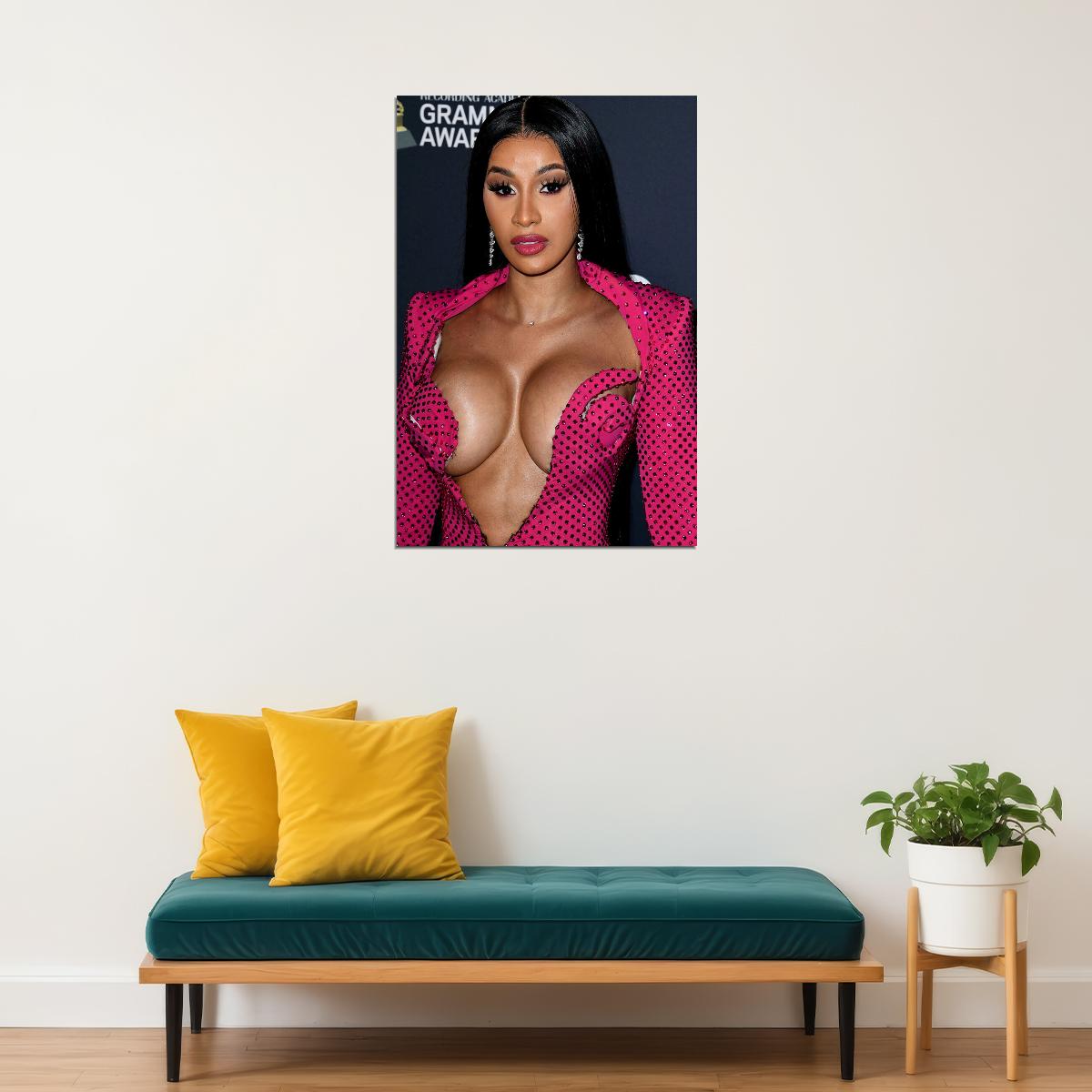 Cardi B American Fashion Female Rapper Singer Poster Wall Art Print Home Wall Decor