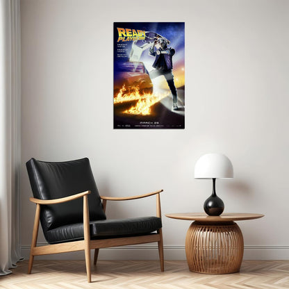 Ready Player One 2018 Back To The Future Movie Action Poster Wall Art Print Home Wall Decor - xonomax
