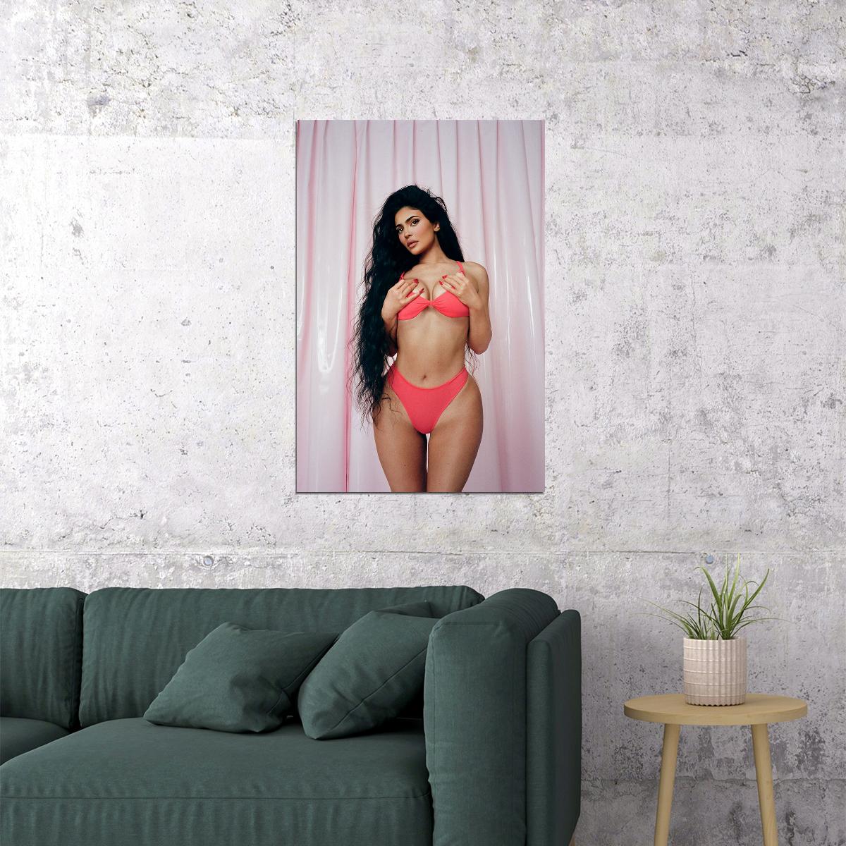 Poster - Kylie Jenner Sexy Actress Fashion Dancer Model Poster Wall Art  Print Home Wall Decor  xonomax posters