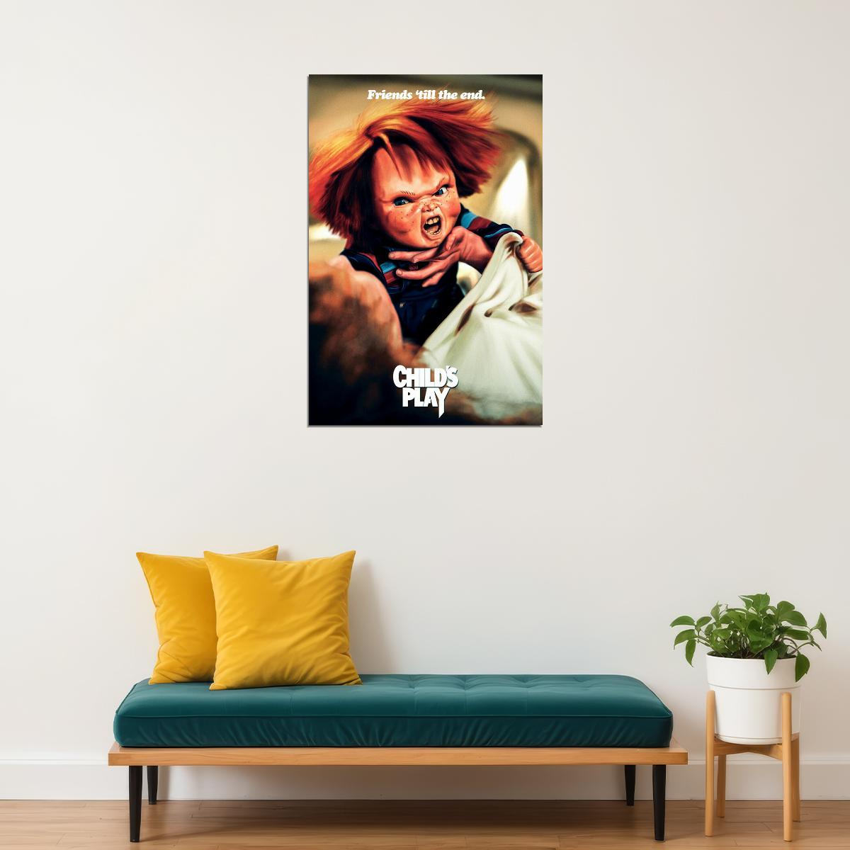 Horror Movie Chucky Childs Play Thriller Poster Wall Art Print Home Wall Decor - xonomax