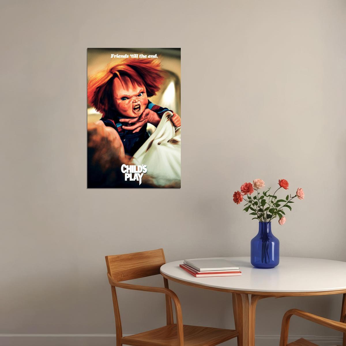 Horror Movie Chucky Childs Play Thriller Poster Wall Art Print Home Wall Decor - xonomax