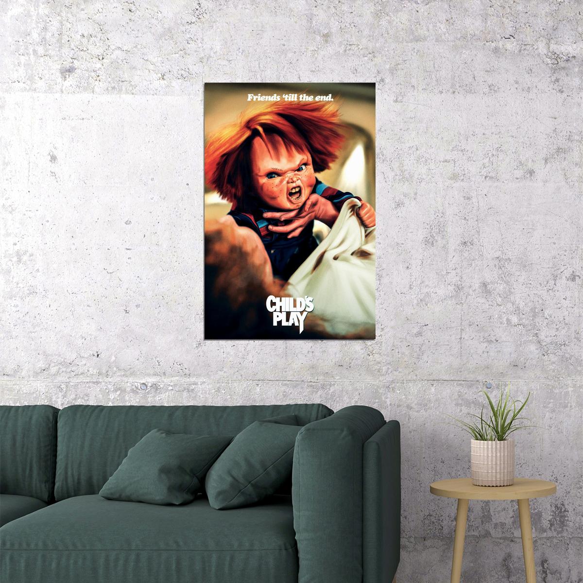 Horror Movie Chucky Childs Play Thriller Poster Wall Art Print Home Wall Decor - xonomax