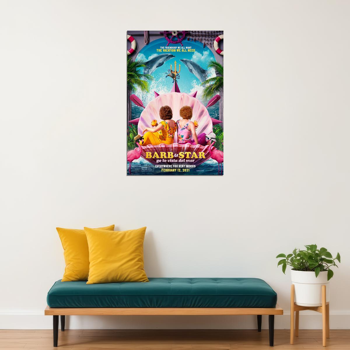 Barb And Star Go To Vista Del Mar Movie 2020 Comedy Poster Wall Art Print Home Wall Decor