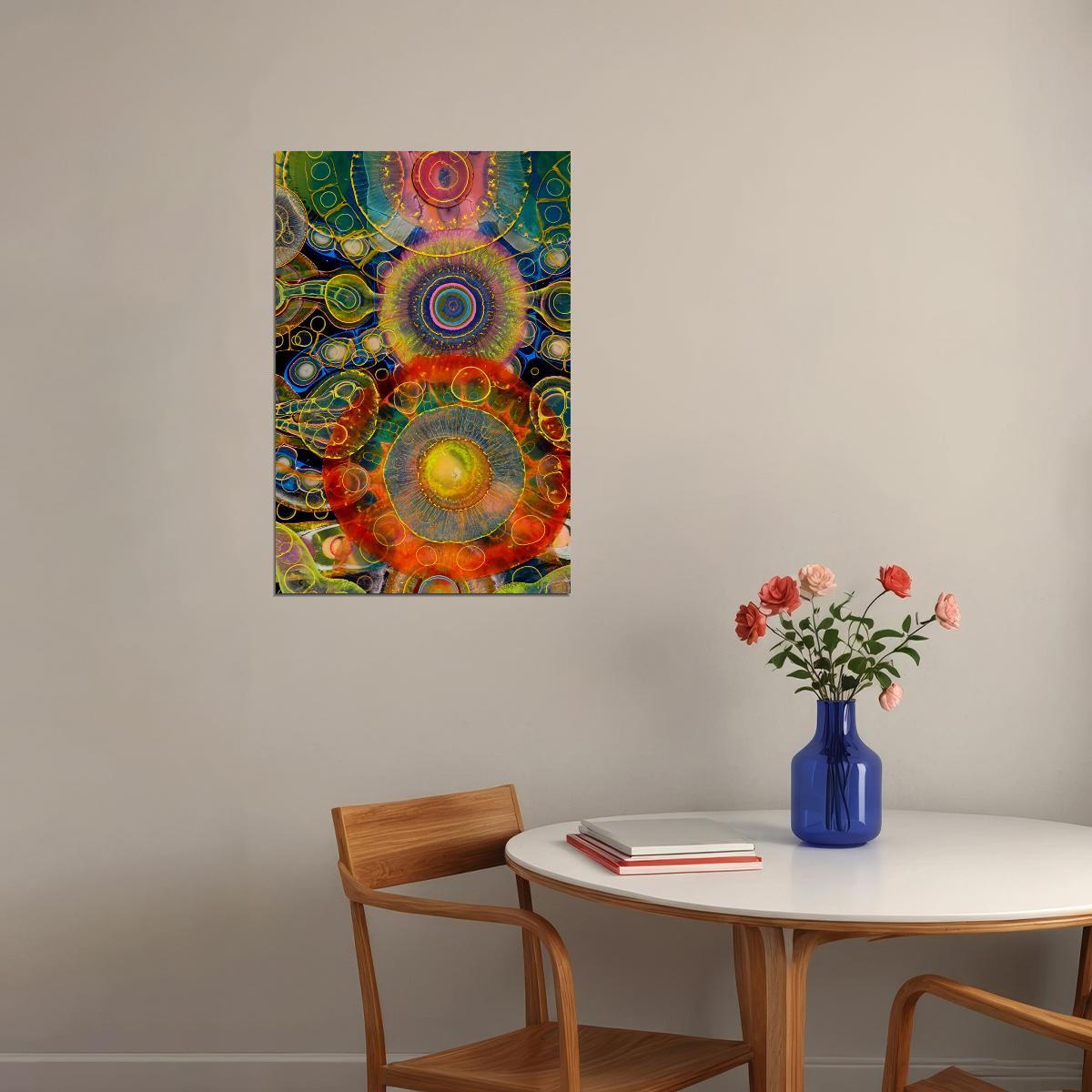 Seven Chakras Psychedelic Abstract Meditation Poster Wall Art Print Home Wall Decor