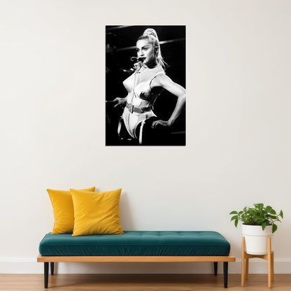 Madonna Performing During Blond Ambition Tour 3 Poster Wall Art Print Home Wall Decor