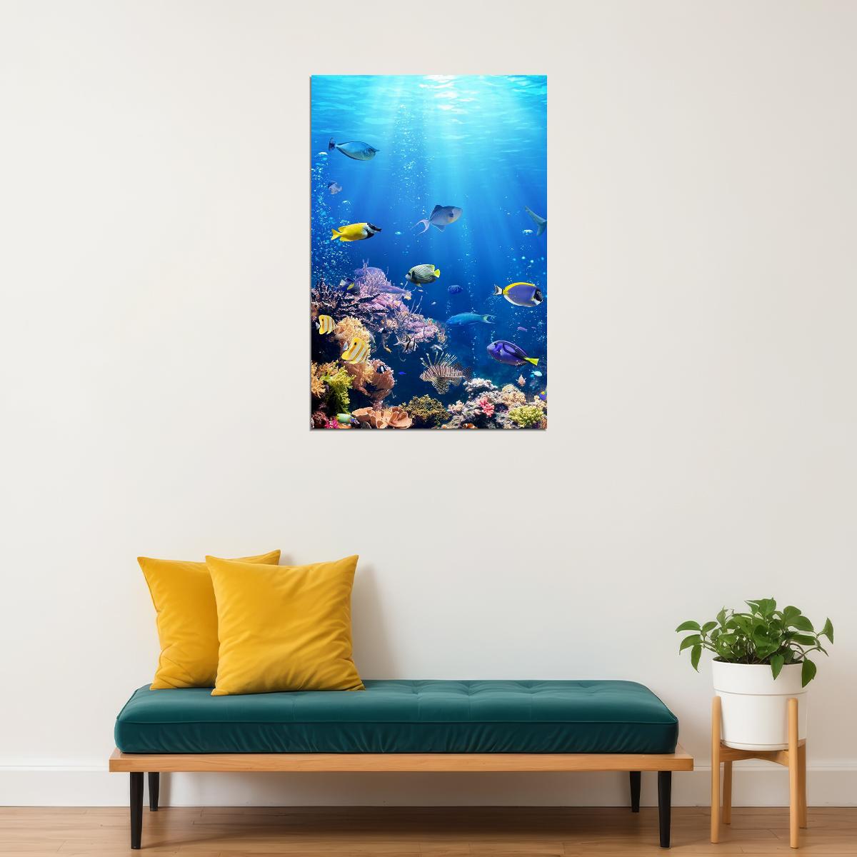 Underwater Sea Life Water Animals Poster Wall Art Print Home Wall Decor - xonomax
