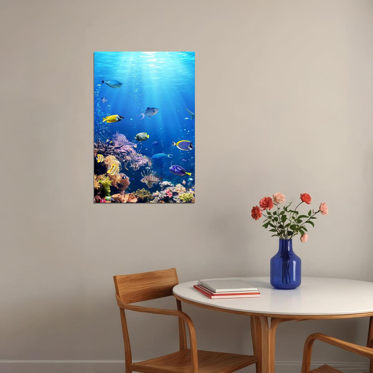 Underwater Sea Life Water Animals Poster Wall Art Print Home Wall Decor - xonomax