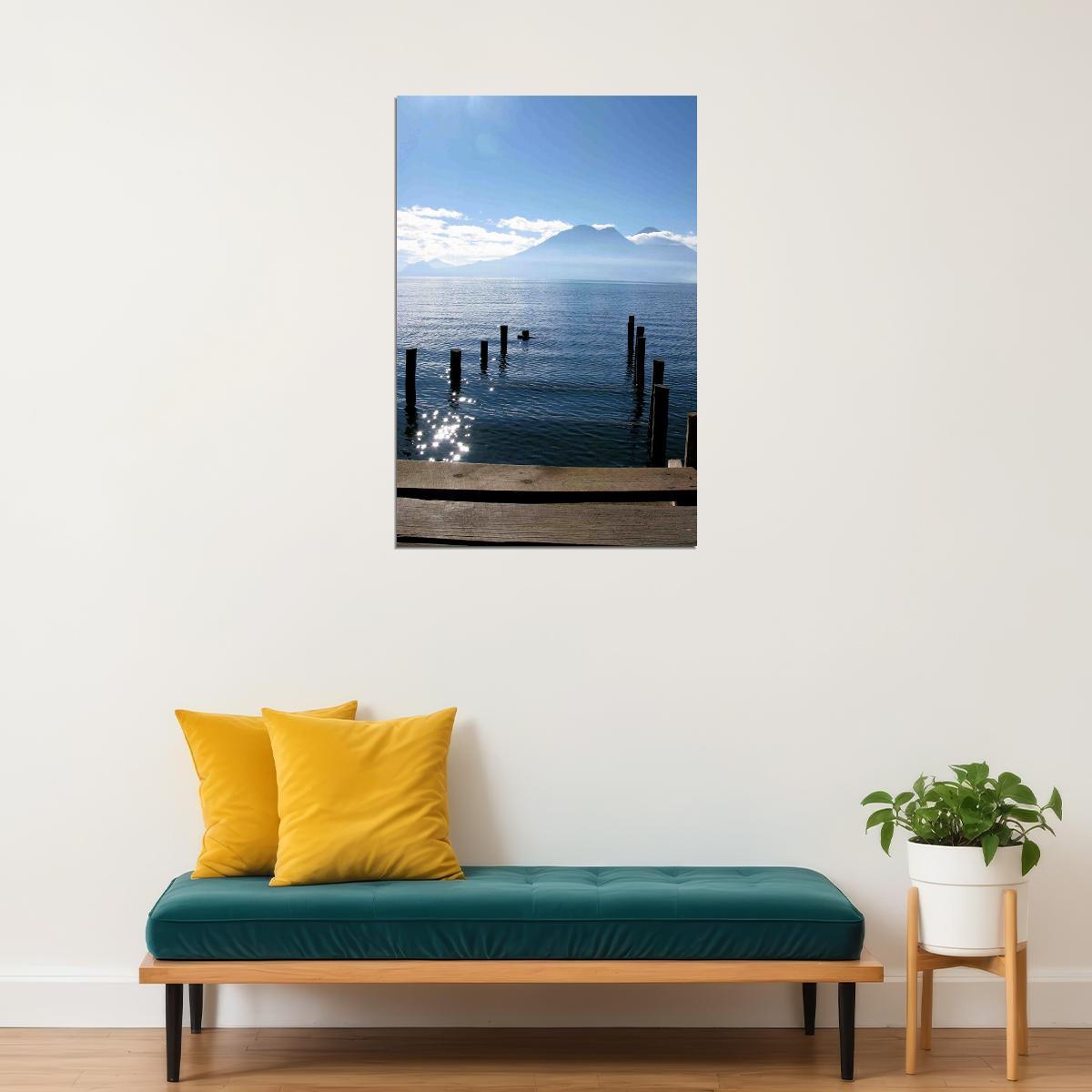 Lago De Atitlan In The Guatemala Highlands Sea Poster Wall Art Print Home Wall Decor - xonomax