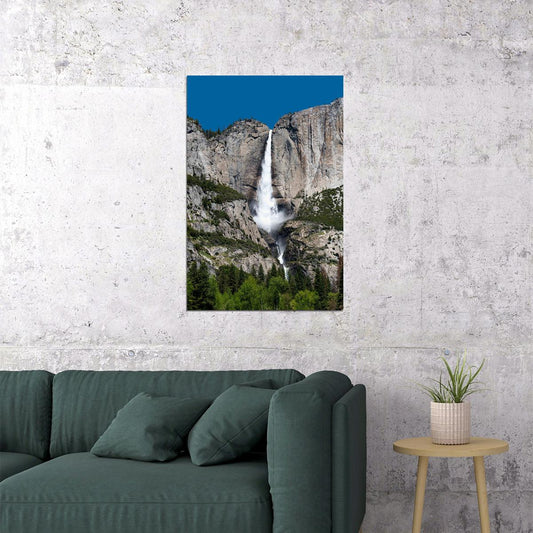 Waterfalls In Yosemite National Park Picture Poster Wall Art Print Home Wall Decor - xonomax