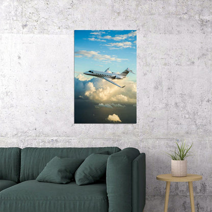 Gulfstream G-iv Corporate Jet Aircraft Poster Wall Art Print Home Wall Decor