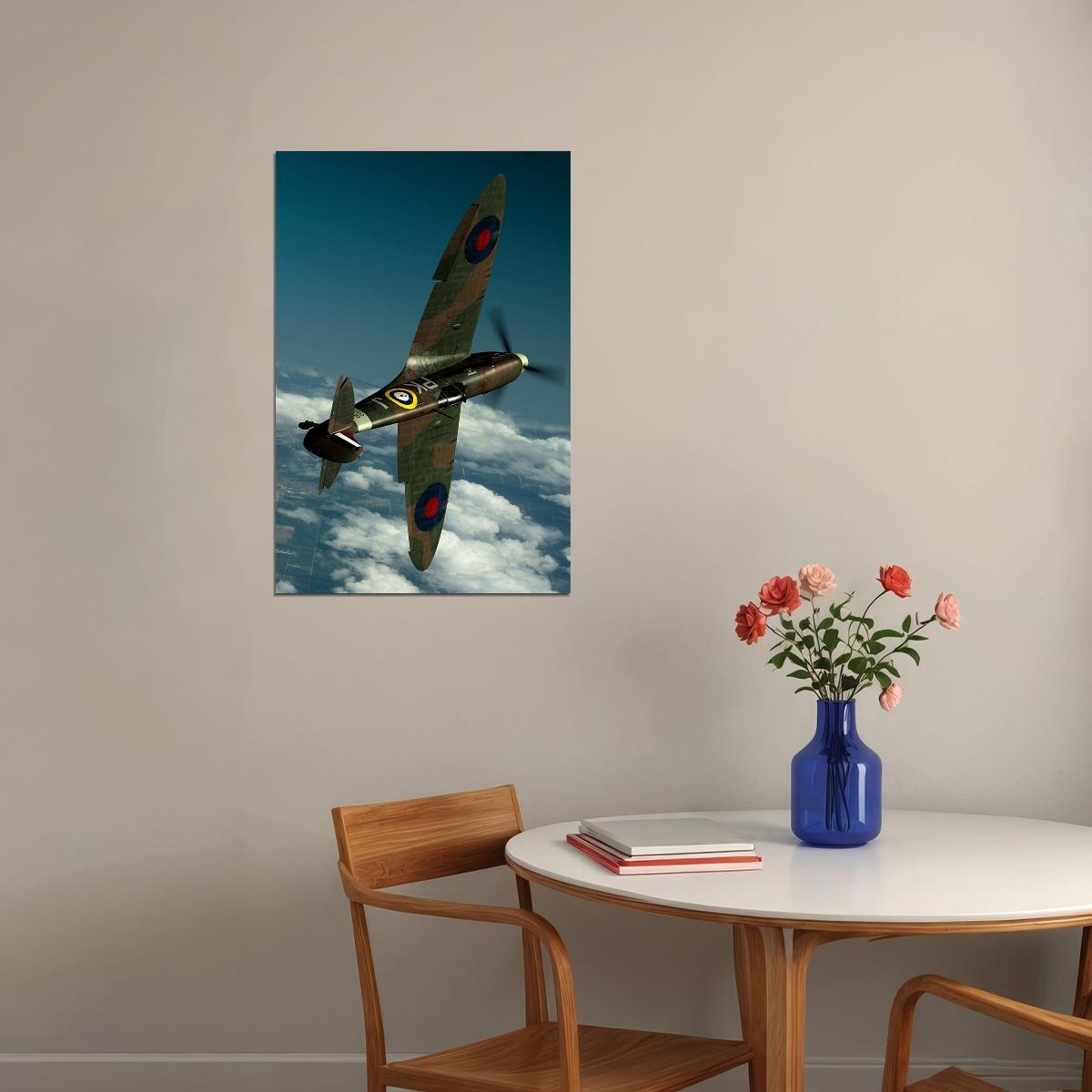 Supermarine Spitfire Mk.x1 Photo Recon Poster Wall Art Print Home Wall Decor