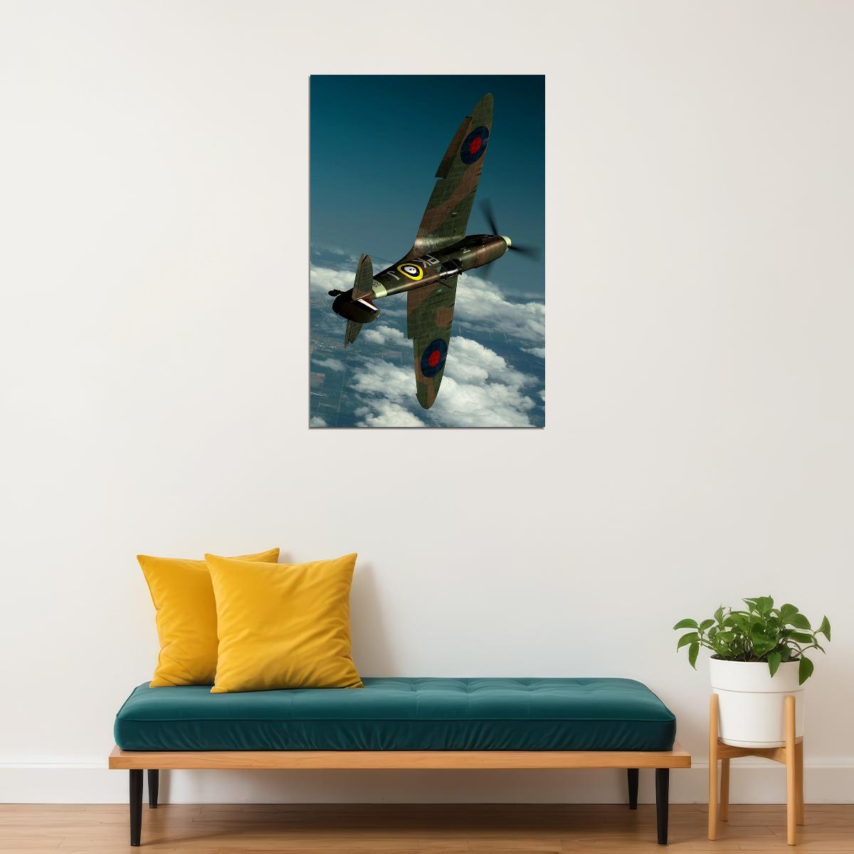 Supermarine Spitfire Mk.x1 Photo Recon Poster Wall Art Print Home Wall Decor