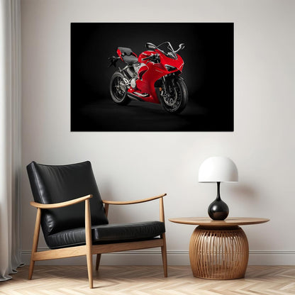 Ducati Panigale V2 Sports Motorcycle Design Poster Wall Art Print Home Wall Decor