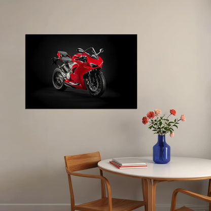 Ducati Panigale V2 Sports Motorcycle Design Poster Wall Art Print Home Wall Decor