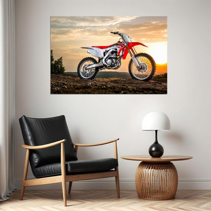 Honda Crf Motocross Racing Motorcycle Speed Poster Wall Art Print Home Wall Decor