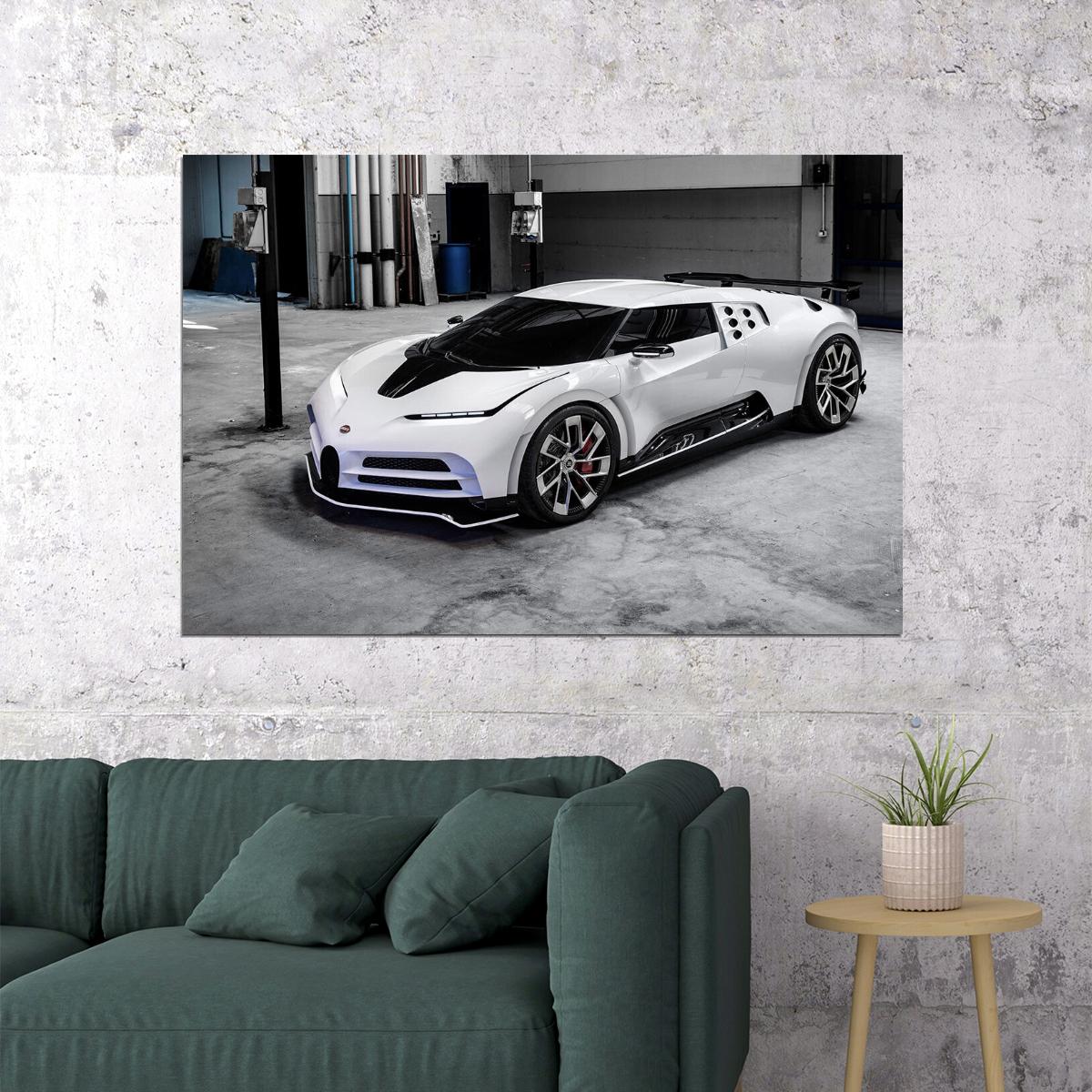 Bugatti Centodieci Sports Car Luxury Car Automotive Poster Wall Art Print Home Wall Decor