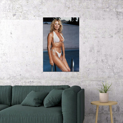 Sybil Danning Movie Actress Actor White Bikini Poster Wall Art Print Home Wall Decor