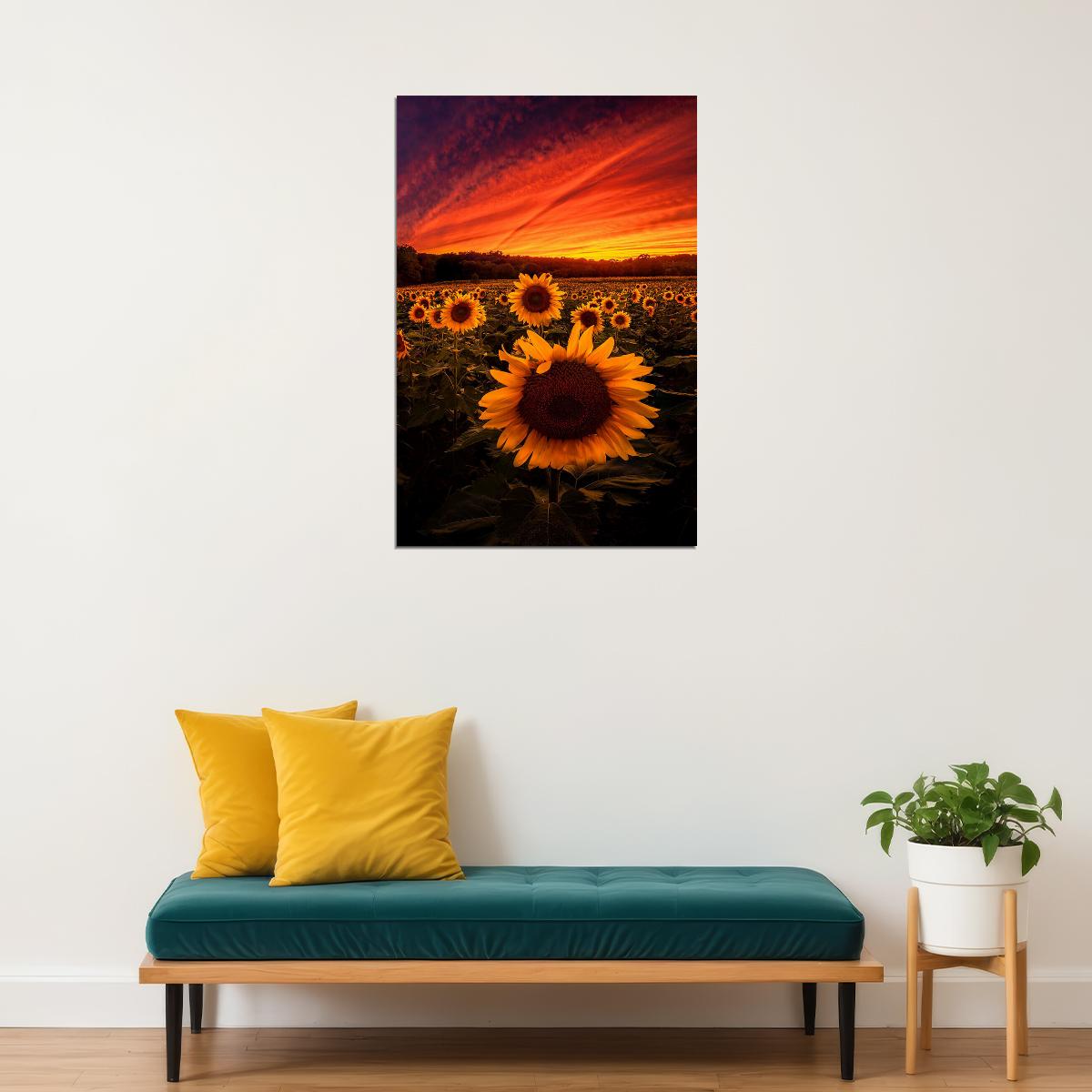 Sunflowers Picture Poster Wall Art Print Home Wall Decor - xonomax