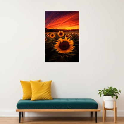 Sunflowers Picture Poster Wall Art Print Home Wall Decor - xonomax