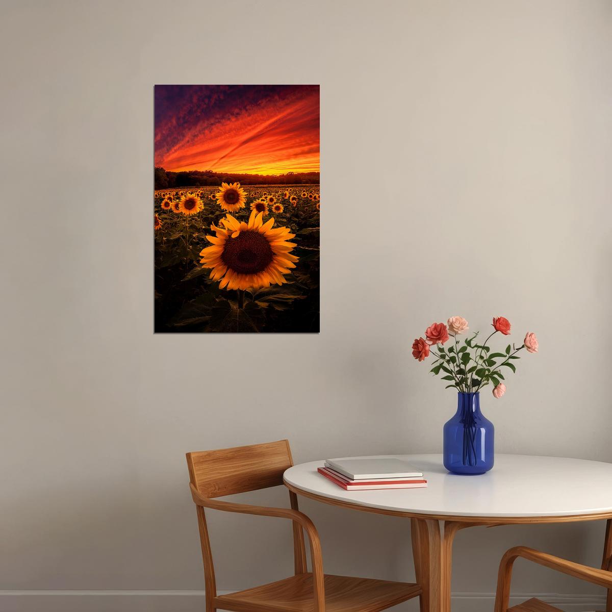 Sunflowers Picture Poster Wall Art Print Home Wall Decor - xonomax