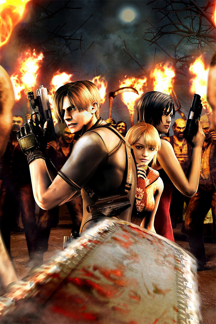 Resident Evil 4 Video Game Poster Gamer Wall Art Print Home Wall Decor