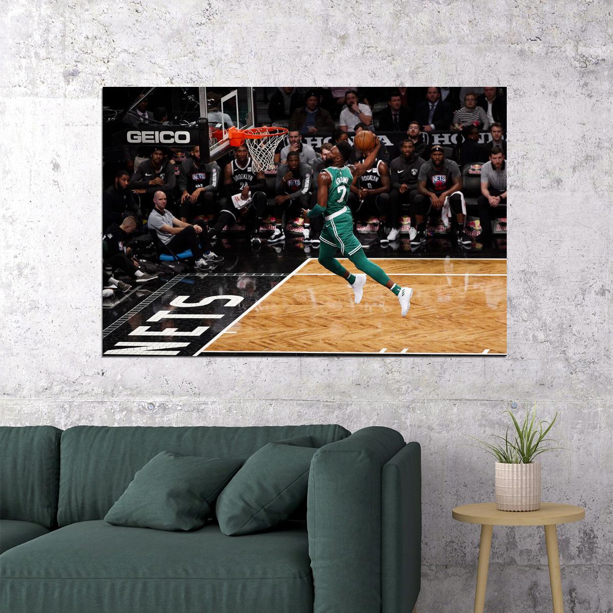 Jaylen Brown Boston Basketball Poster Wall Art Print Home Wall Decor