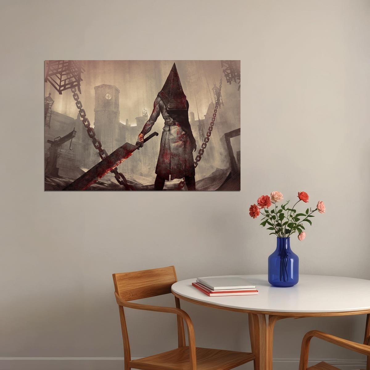 Silent Hill Dark Evil Head Homecoming Game Poster Wall Art Print Home Wall Decor