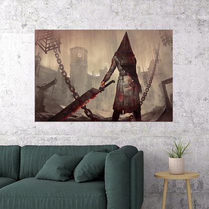 Silent Hill Dark Evil Head Homecoming Game Poster Wall Art Print Home Wall Decor