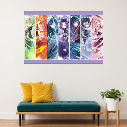 Demon Slayer Kimetsu No Yaiba Fight Anime Poster Wall Art Print Home Wall Decor