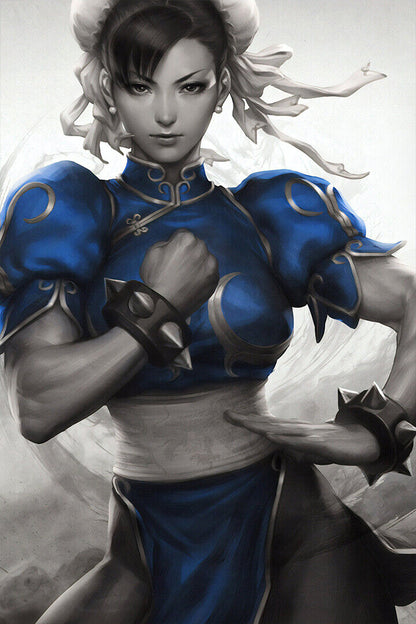 Chun Li Street Fighter Sexy Chinese Challenger Game Poster Wall Art Print Home Wall Decor