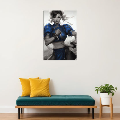 Chun Li Street Fighter Sexy Chinese Challenger Game Poster Wall Art Print Home Wall Decor