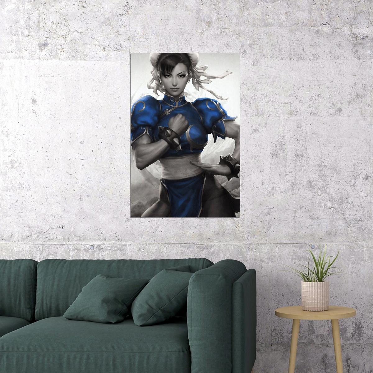 Chun Li Street Fighter Sexy Chinese Challenger Game Poster Wall Art Print Home Wall Decor