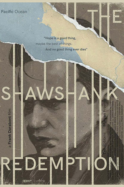 The Shawshank Redemption Andy Dufresne Movie Poster Wall Art Print Home Wall Decor