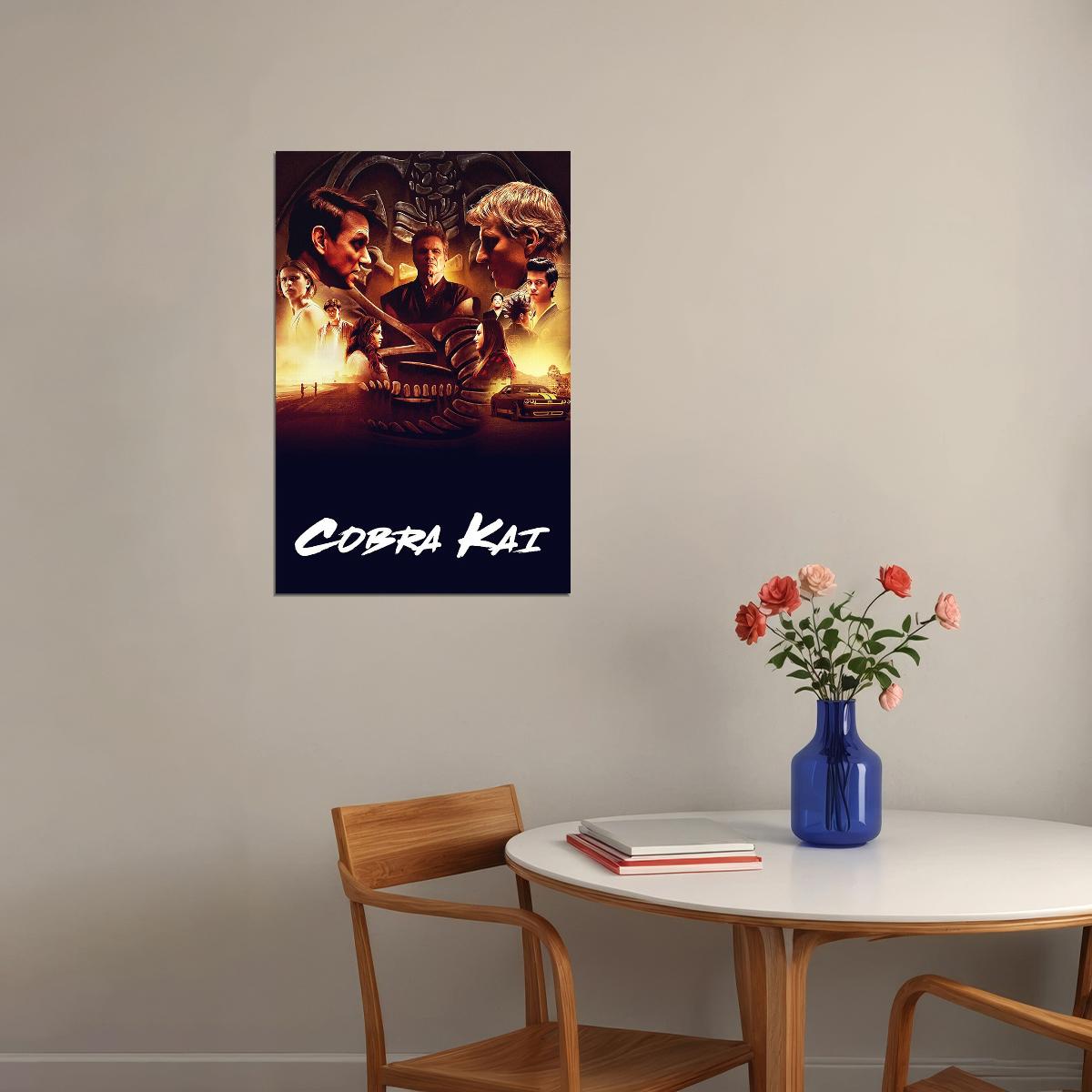 Cobra Kai Season 1 2 3 Karate Fight Tv Movie Poster Wall Art Print Home Wall Decor - xonomax