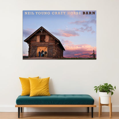 Neil Young Barn Music Album Cover Songwriter Poster Wall Art Print Home Wall Decor - xonomax