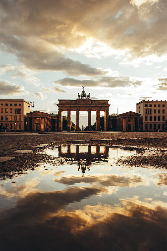 Brandenburg Gate Berlin On Rainy Day Poster Wall Art Print Home Wall Decor - xonomax