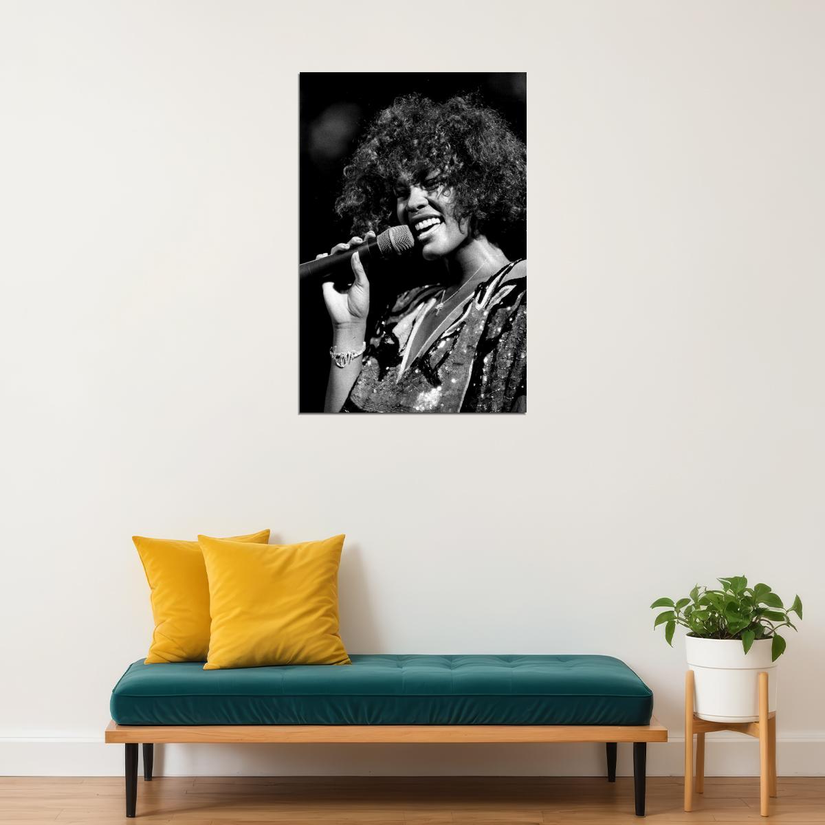 Whitney Houston American Singer Poster Wall Art Print Home Wall Decor