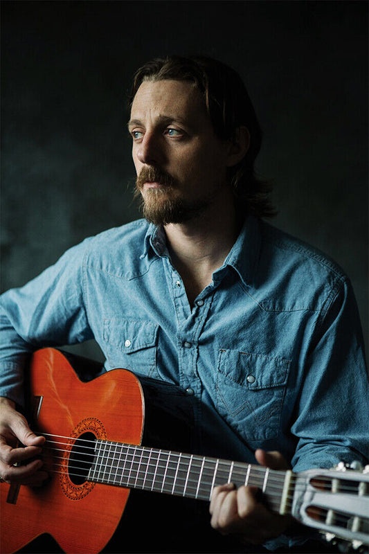 Singer Sturgill Simpson Playing Acoustic Guitar Poster Wall Art Print Home Wall Decor