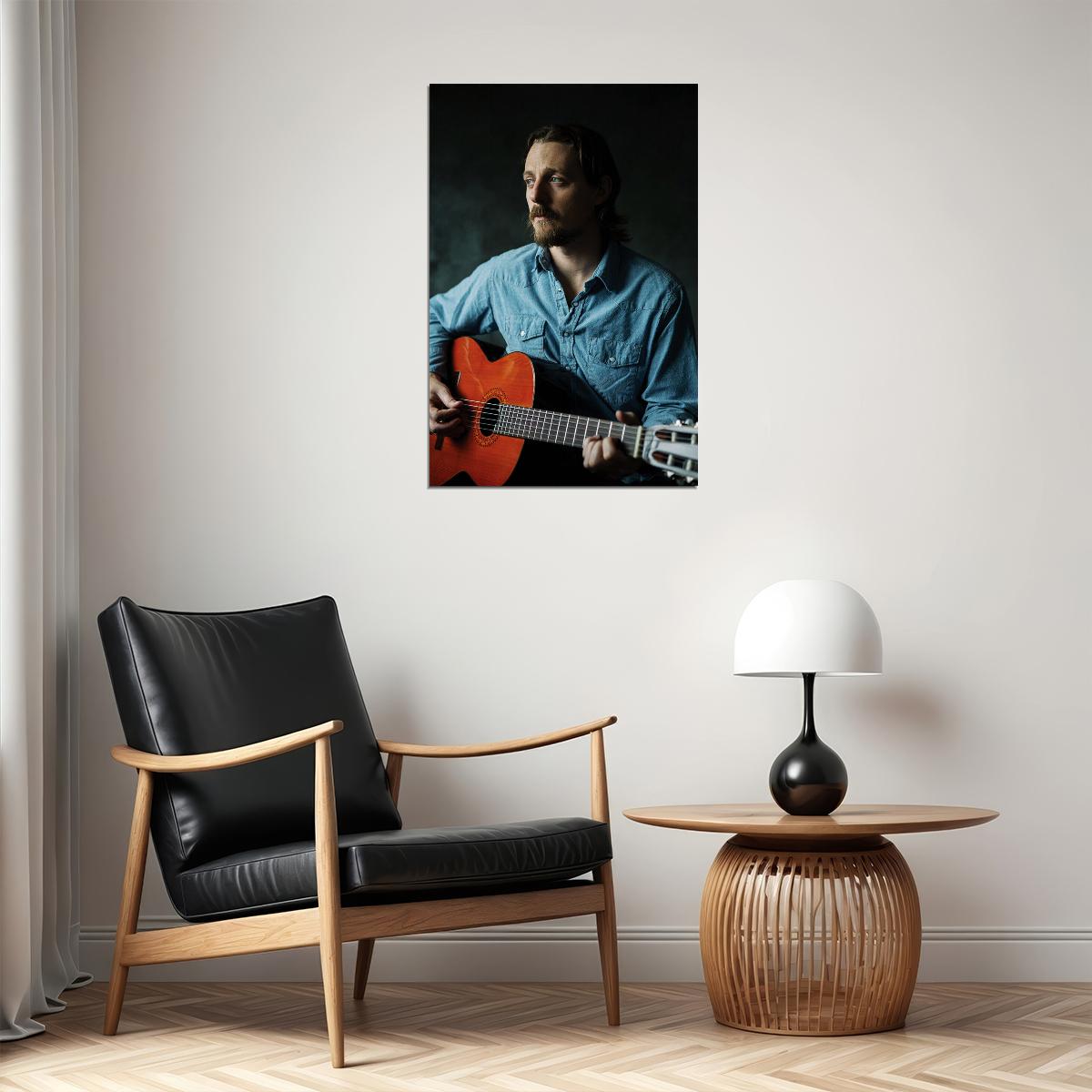 Singer Sturgill Simpson Playing Acoustic Guitar Poster Wall Art Print Home Wall Decor