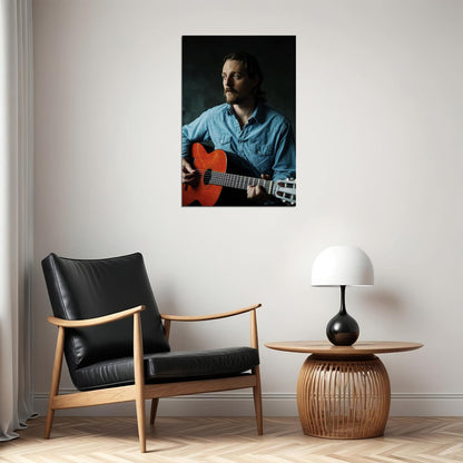 Singer Sturgill Simpson Playing Acoustic Guitar Poster Wall Art Print Home Wall Decor