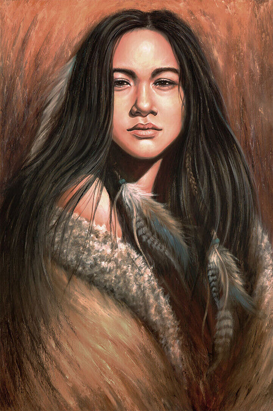 Modern Native American Women Poster Wall Art Print Home Wall Decor