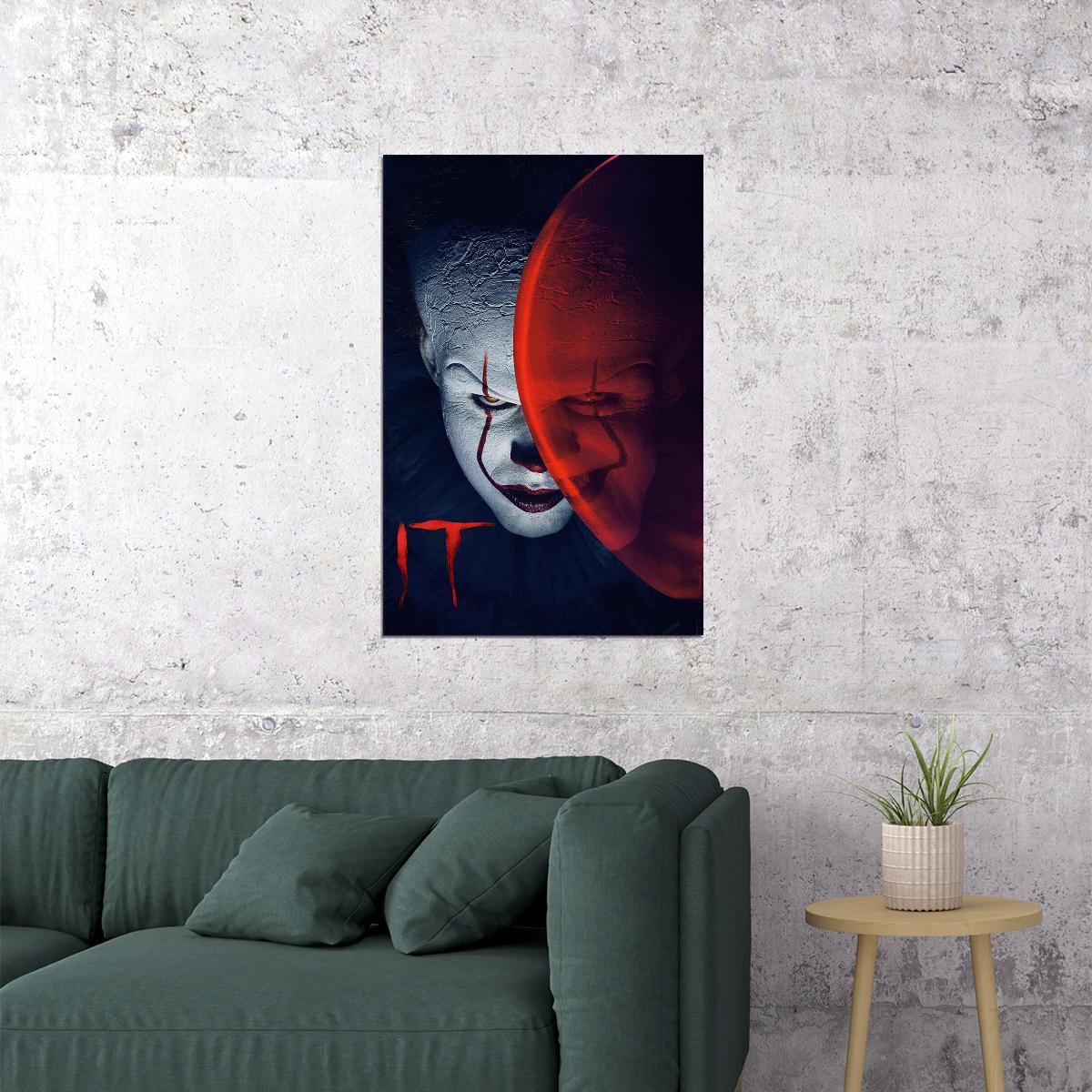 It Movie Pennywise Stephen King Horror 2017 Movie Poster Wall Art Print Home Wall Decor