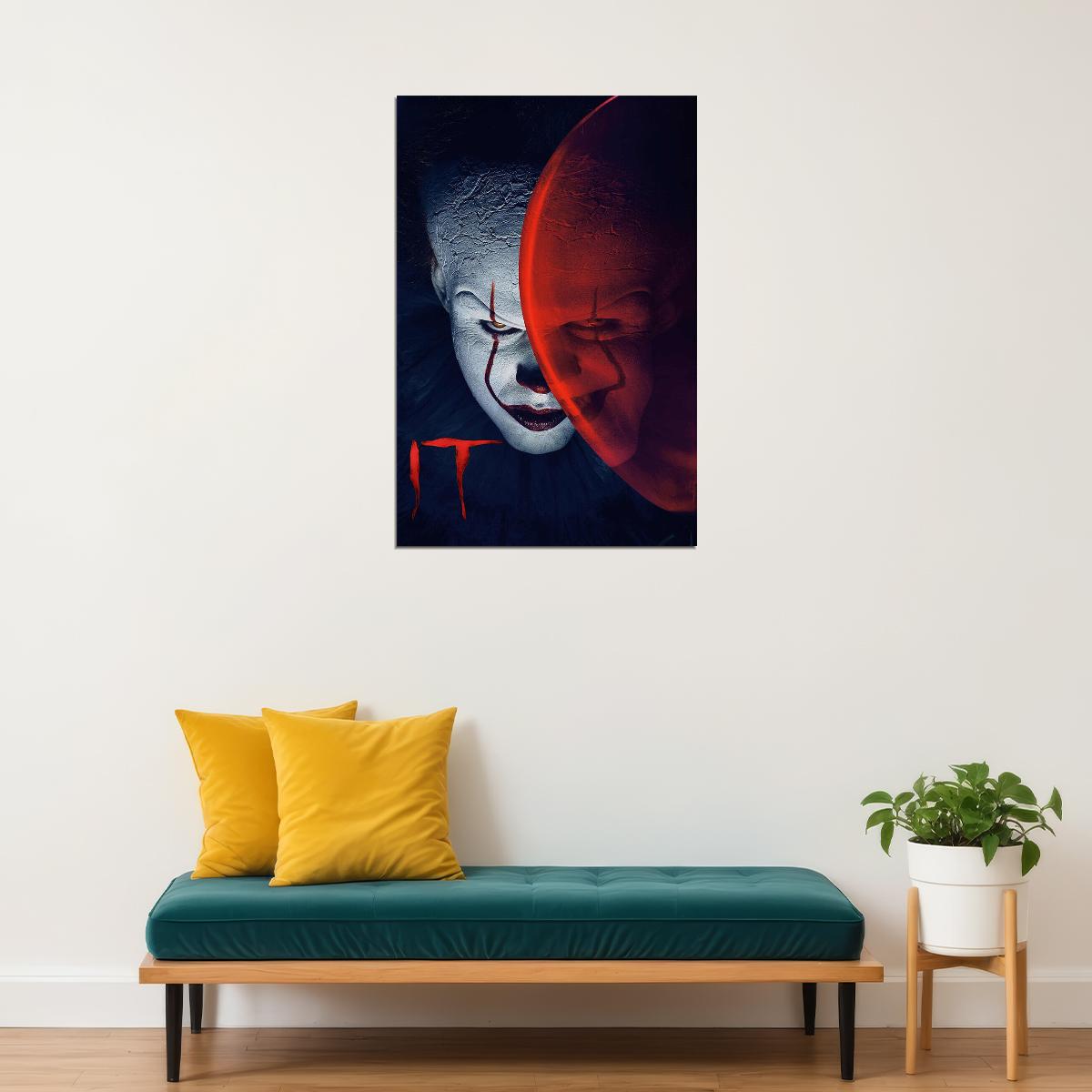 It Movie Pennywise Stephen King Horror 2017 Movie Poster Wall Art Print Home Wall Decor