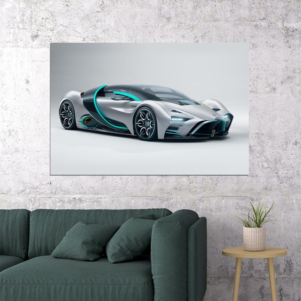 Hyperion Xp-1hydrogen-powered Sport Car Poster Wall Art Print Home Wall Decor