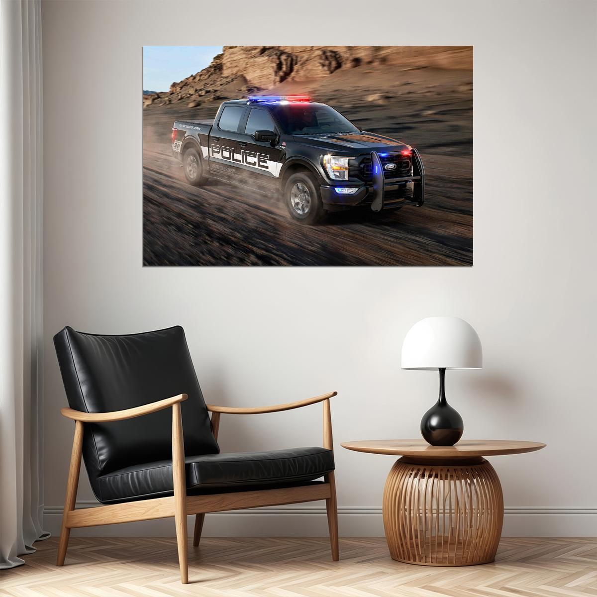 Ford F-150 Police Responder Poster Wall Art Print Home Wall Decor