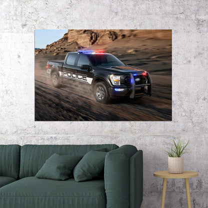 Ford F-150 Police Responder Poster Wall Art Print Home Wall Decor