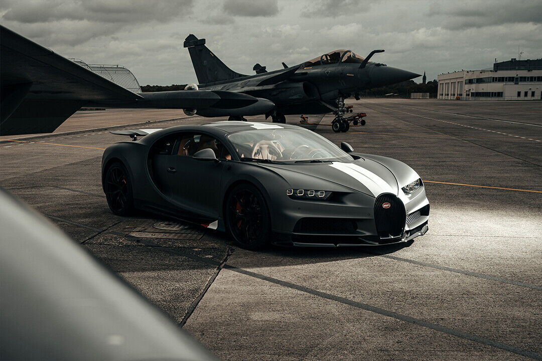 Bugatti Chiron Sport Car On The Airfield Poster Wall Art Print Home Wall Decor