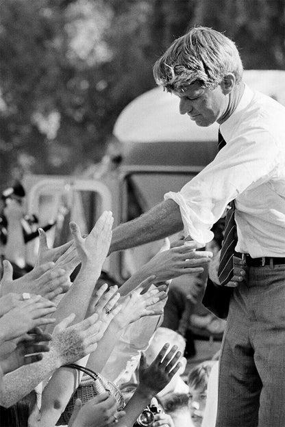 Bobby Kennedy On Presidential Campaign Trail Poster Wall Art Print Home Wall Decor